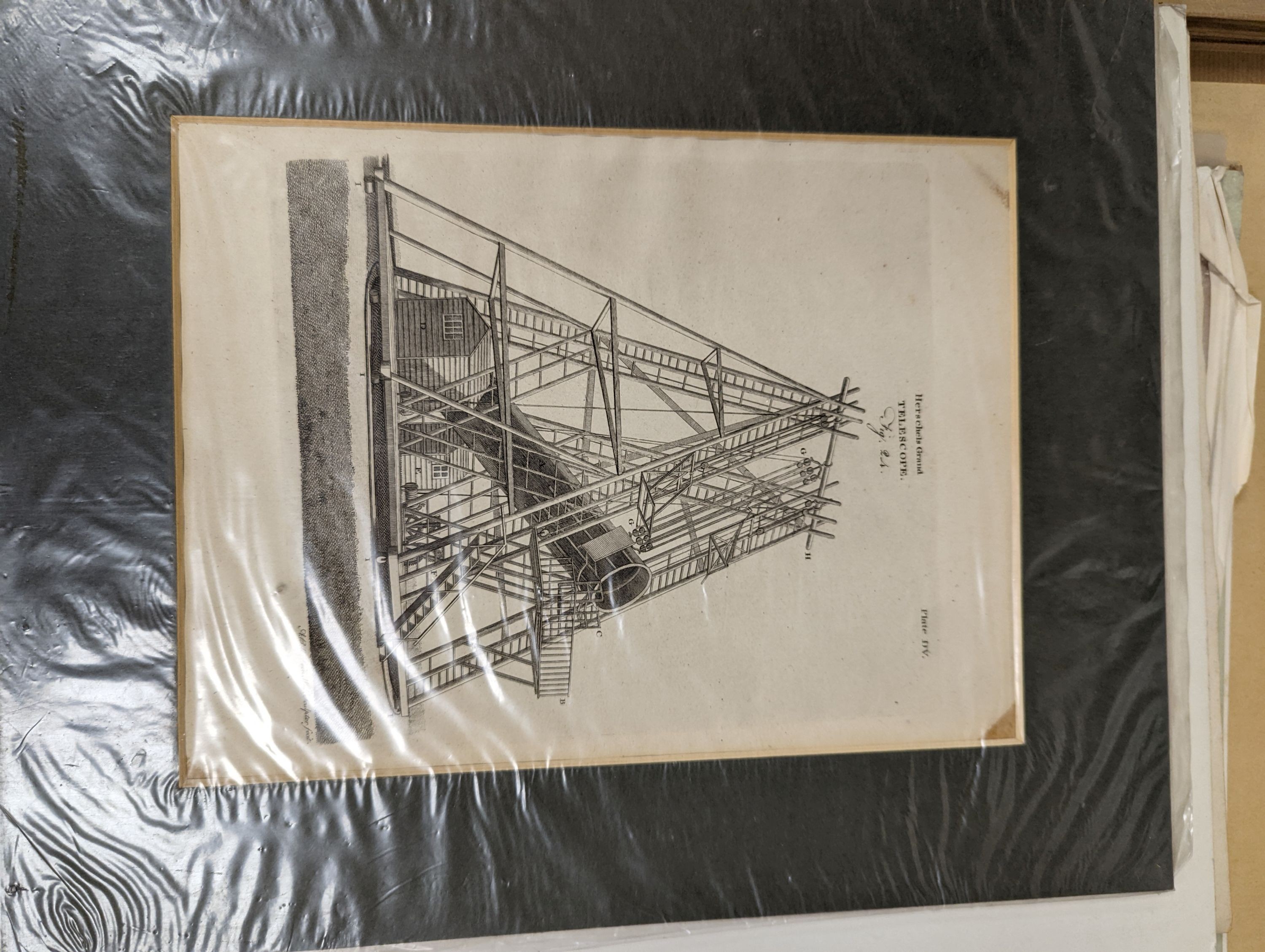 A folio of 18th/19th century maps and scientific engravings, including an engraving after Ludovico Lanberti, a map of the World plotting Bourgainvilles voyage of 1772